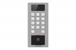 DS-K1T502DBFWX-C (HIKVISION) Đầu đọc thẻ vân tay tích hợp chuông cửa có hình 