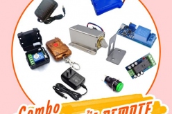 Combo tự chế khóa cửa remote có nguồn dự phòng