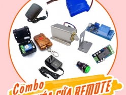 Combo tự chế khóa cửa remote có nguồn dự phòng