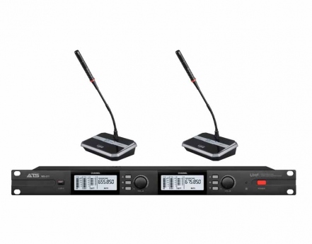 ATS WS-211 Micro hội nghị không dây – Bộ 2 mic cổ ngỗng không dây