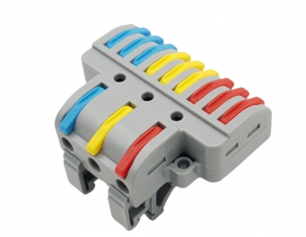 LT-933D Cút nối nhanh dây điện 32A 3 đầu vào (9 đầu ra)