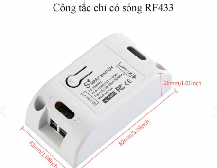 SONOFF Công Tắc Điều Khiển Từ Xa Qua Wifi Và 1 Kênh RF 433Mhz